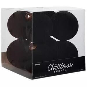 Flocked Velvet Ball Ornaments Black Set of 8 NEW Hobby Lobby Viral Small 2024